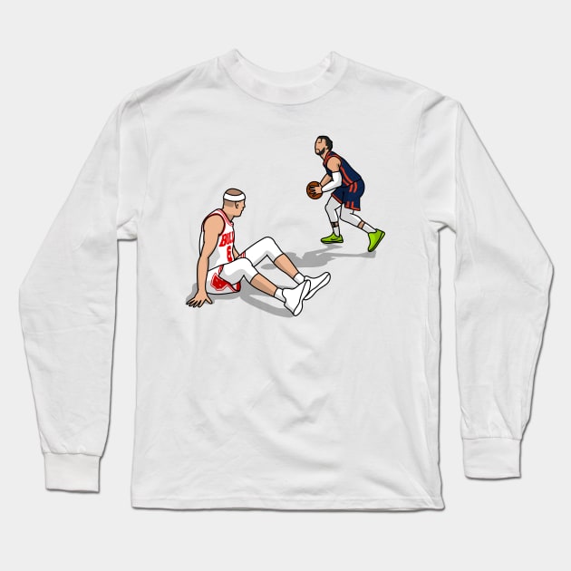 brunson make a crossover on caruso Long Sleeve T-Shirt by rsclvisual